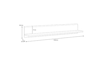 Corlius Vegghylle 25x144 cm - Beige/Brun - Oppbevaring - Hylle - Vegghylle