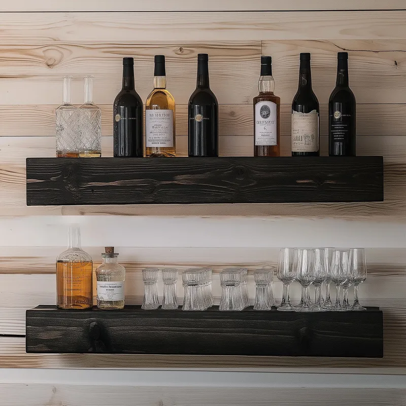 Decorative Wooden Wall Shelf Hanah Home - Oppbevaring - Hylle - Vegghylle