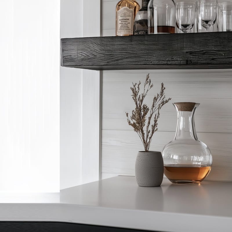 Decorative Wooden Wall Shelf Hanah Home - Oppbevaring - Hylle - Vegghylle