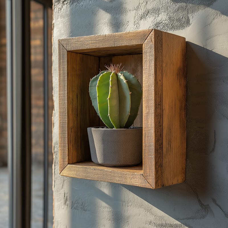 Decorative Wooden Wall Shelf Hanah Home - Oppbevaring - Hylle - Vegghylle