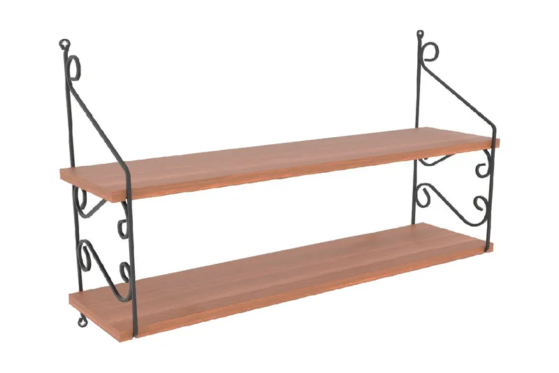 Decormet Vegghylle 2 Hyller, Brun
