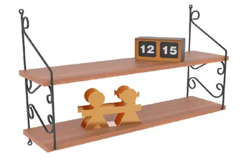 Decormet Vegghylle 2 Hyller - Brun - Oppbevaring - Hylle - Vegghylle