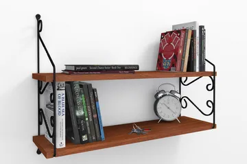 Decormet Vegghylle 2 Hyller - Brun - Oppbevaring - Hylle - Vegghylle