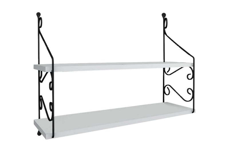 Decormet Vegghylle 2 Hyller, Hvit
