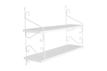 Decormet Vegghylle 2 Hyller - Hvit/Grå - Oppbevaring - Hylle - Vegghylle