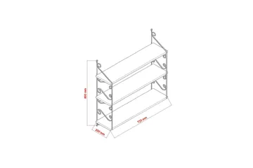 Decormet Vegghylle 3 Hyller - Brun - Oppbevaring - Hylle - Vegghylle