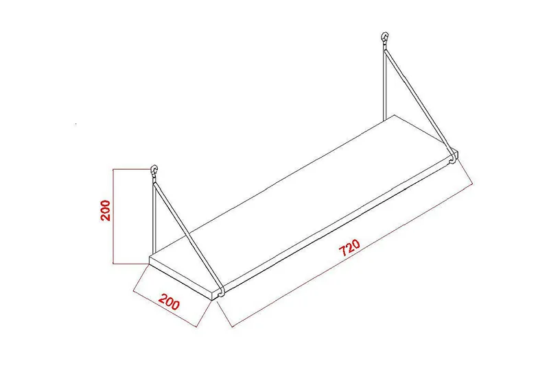 Decormet Vegghylle - Eik - Oppbevaring - Hylle - Vegghylle