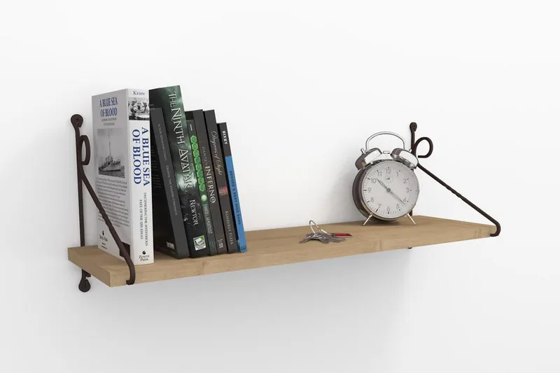 Decormet Vegghylle - Eik/Brun - Oppbevaring - Hylle - Vegghylle