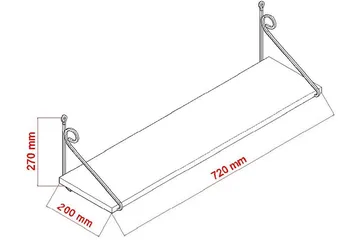 Decormet Vegghylle - Eik/Brun - Oppbevaring - Hylle - Vegghylle
