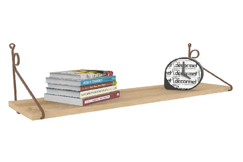 Decormet Vegghylle - Eik/Brun - Oppbevaring - Hylle - Vegghylle