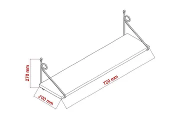 Decormet Vegghylle - Hvit - Oppbevaring - Hylle - Vegghylle