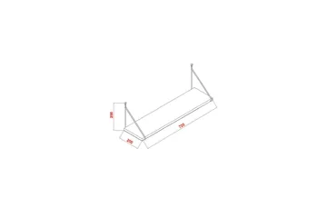 Decormet Vegghylle - Hvit - Oppbevaring - Hylle - Vegghylle