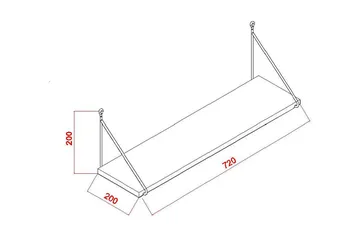 Decormet Vegghylle - Hvit/Grå - Oppbevaring - Hylle - Vegghylle