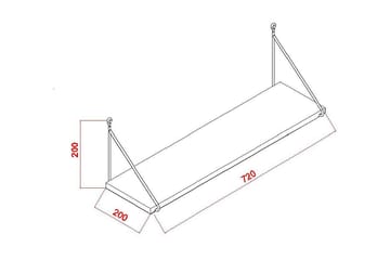 Decormet Vegghylle - Hvit/Grå - Oppbevaring - Hylle - Vegghylle