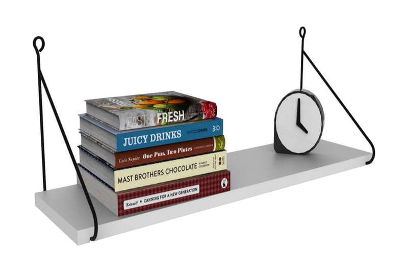 Decormet Vegghylle - Hvit/Grå - Oppbevaring - Hylle - Vegghylle