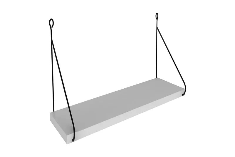 Decormet Vegghylle, Hvit/Grå