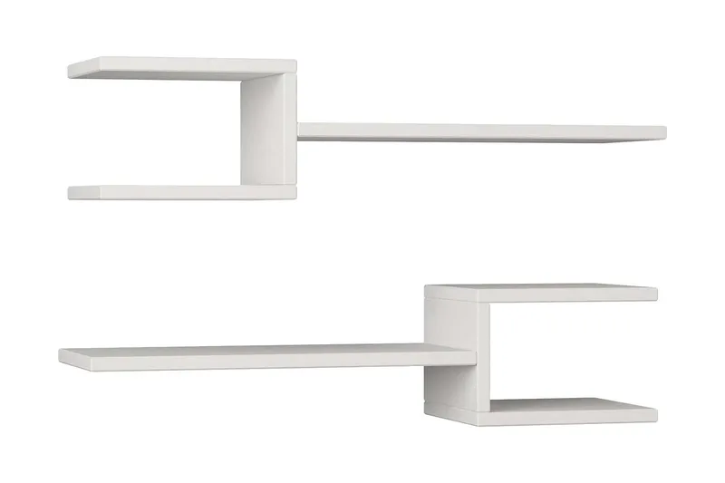 Decorta Vegghylle - Hvit - Oppbevaring - Hylle - Vegghylle