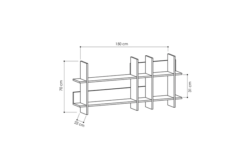 Decorta Vegghylle - Oppbevaring - Hylle - Vegghylle