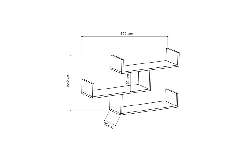 Decorta Vegghylle - Oppbevaring - Hylle - Vegghylle