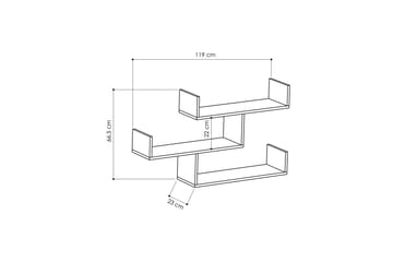 Decorta Vegghylle - Oppbevaring - Hylle - Vegghylle