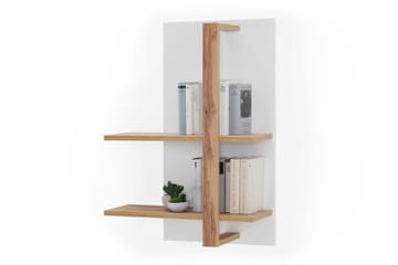 Degaust Vegghylle 65 cm - Hvit / Eik - Oppbevaring - Hylle - Vegghylle