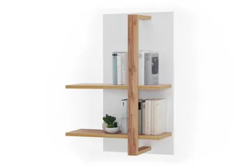 Degaust Vegghylle 65 cm - Hvit / Eik - Oppbevaring - Hylle - Vegghylle