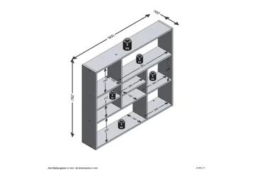 Delphie Vegghylle 90 cm - Brun/Hvit - Oppbevaring - Hylle - Vegghylle