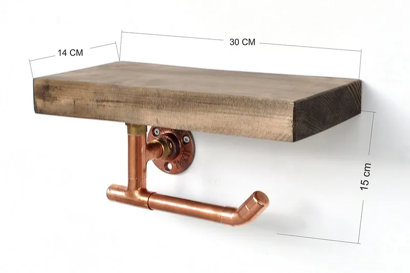 Desgrar Vegghylle 30x15 cm - Gull - Oppbevaring - Hylle - Vegghylle