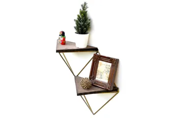 Desgrar Vegghylle 30x33 cm - Brun - Oppbevaring - Hylle - Vegghylle