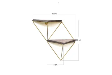 Desgrar Vegghylle 30x33 cm - Brun - Oppbevaring - Hylle - Vegghylle