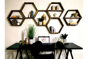 Desgrar Vegghylle 40x37 cm - Brun - Oppbevaring - Hylle - Vegghylle