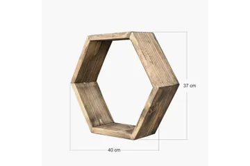 Desgrar Vegghylle 40x37 cm - Brun - Oppbevaring - Hylle - Vegghylle