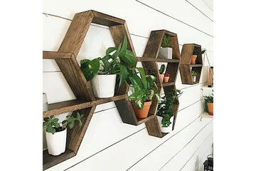 Desgrar Vegghylle 40x37 cm - Brun - Oppbevaring - Hylle - Vegghylle