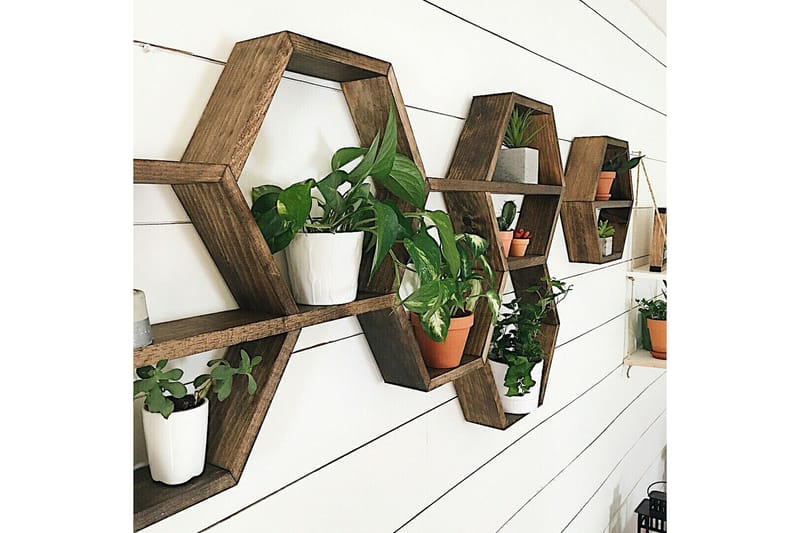 Desgrar Vegghylle 40x37 cm - Brun - Oppbevaring - Hylle - Vegghylle