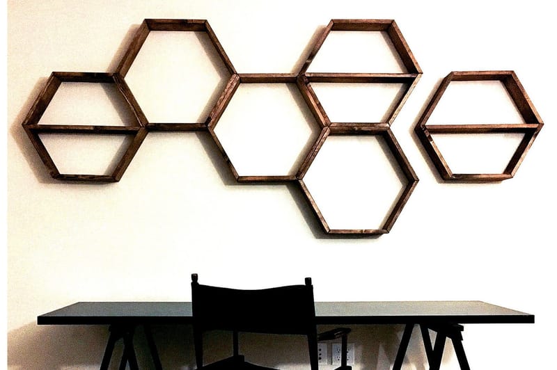 Desgrar Vegghylle 40x37 cm - Brun - Oppbevaring - Hylle - Vegghylle