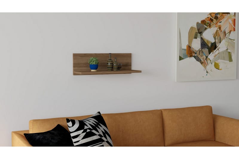 Desgrar Vegghylle 60x19,6 cm - Brun - Oppbevaring - Hylle - Vegghylle