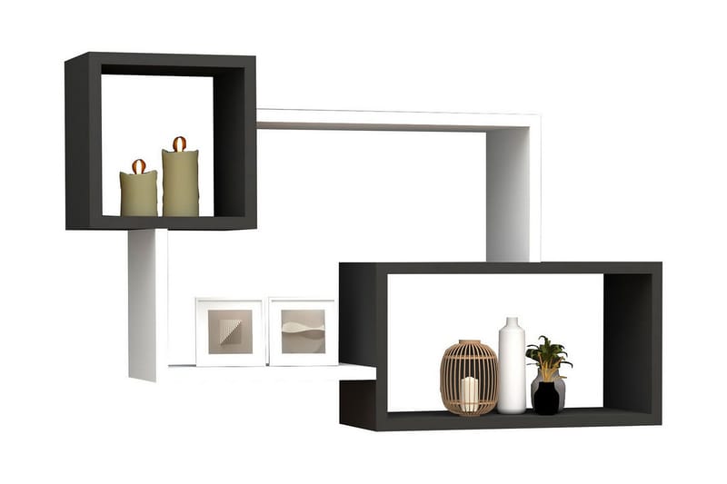 Desgrar Vegghylle 90,6x51 cm - Hvit - Oppbevaring - Hylle - Vegghylle