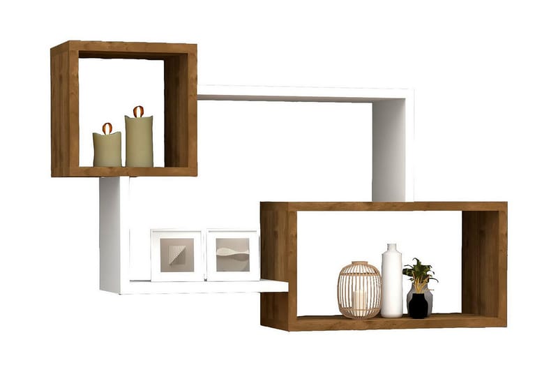 Desgrar Vegghylle 90,6x51 cm - Hvit - Oppbevaring - Hylle - Vegghylle