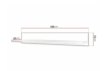 Dunvegan Vägghylla 100x22 cm White - Oppbevaring - Hylle - Vegghylle