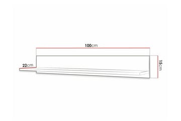 Dunvegan Vägghylla 100x22 cm White - Oppbevaring - Hylle - Vegghylle