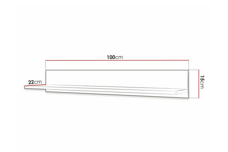 Dunvegan Vägghylla 100x22 cm White - Oppbevaring - Hylle - Vegghylle