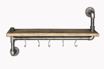 Evila Kjøkkenhylle Rør/Tre - Oppbevaring - Kles oppbevaring - Kleshengere & knaggrekker - Klestativ