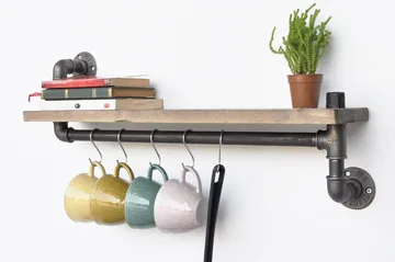 Evila Kjøkkenhylle Rør/Tre - Oppbevaring - Kles oppbevaring - Kleshengere & knaggrekker - Klestativ