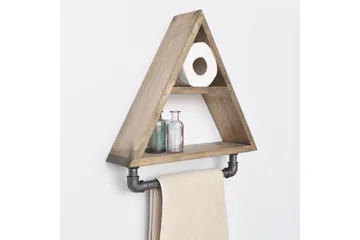 Evila Oppbevaringshylle Rør/Tre - Oppbevaring - Hylle - Vegghylle