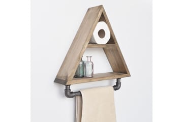 Evila Oppbevaringshylle Rør/Tre - Oppbevaring - Hylle - Vegghylle