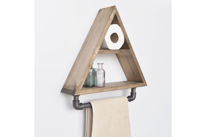 Evila Oppbevaringshylle Rør/Tre - Oppbevaring - Hylle - Vegghylle