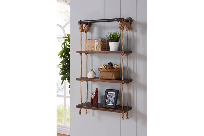 Evila Tauhylle med 3 Hyller - Oppbevaring - Hylle - Vegghylle