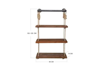 Evila Tauhylle med 3 Hyller - Oppbevaring - Hylle - Vegghylle