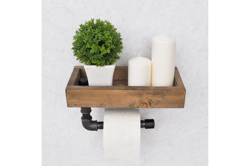 Evila Toalettpapirholder Rør/Tre - Interiør - Baderomsinnredning - Toalettrullholdere