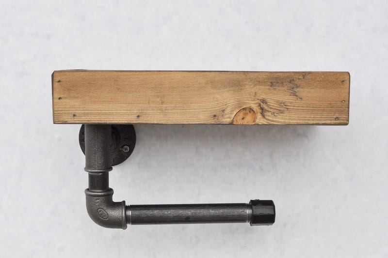 Evila Toalettpapirholder Rør/Tre - Interiør - Baderomsinnredning - Toalettrullholdere